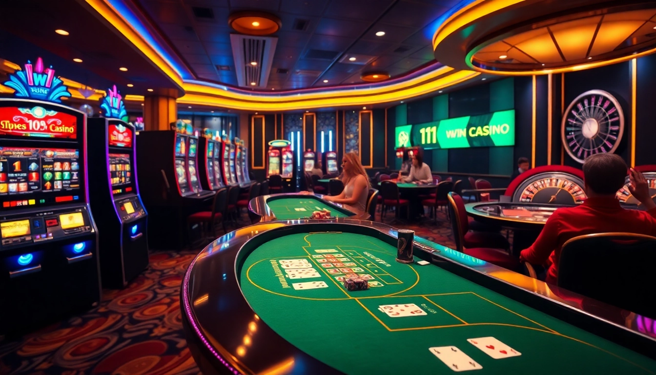 Experience the thrill at 11WIN Casino with players enjoying exciting games and big wins.