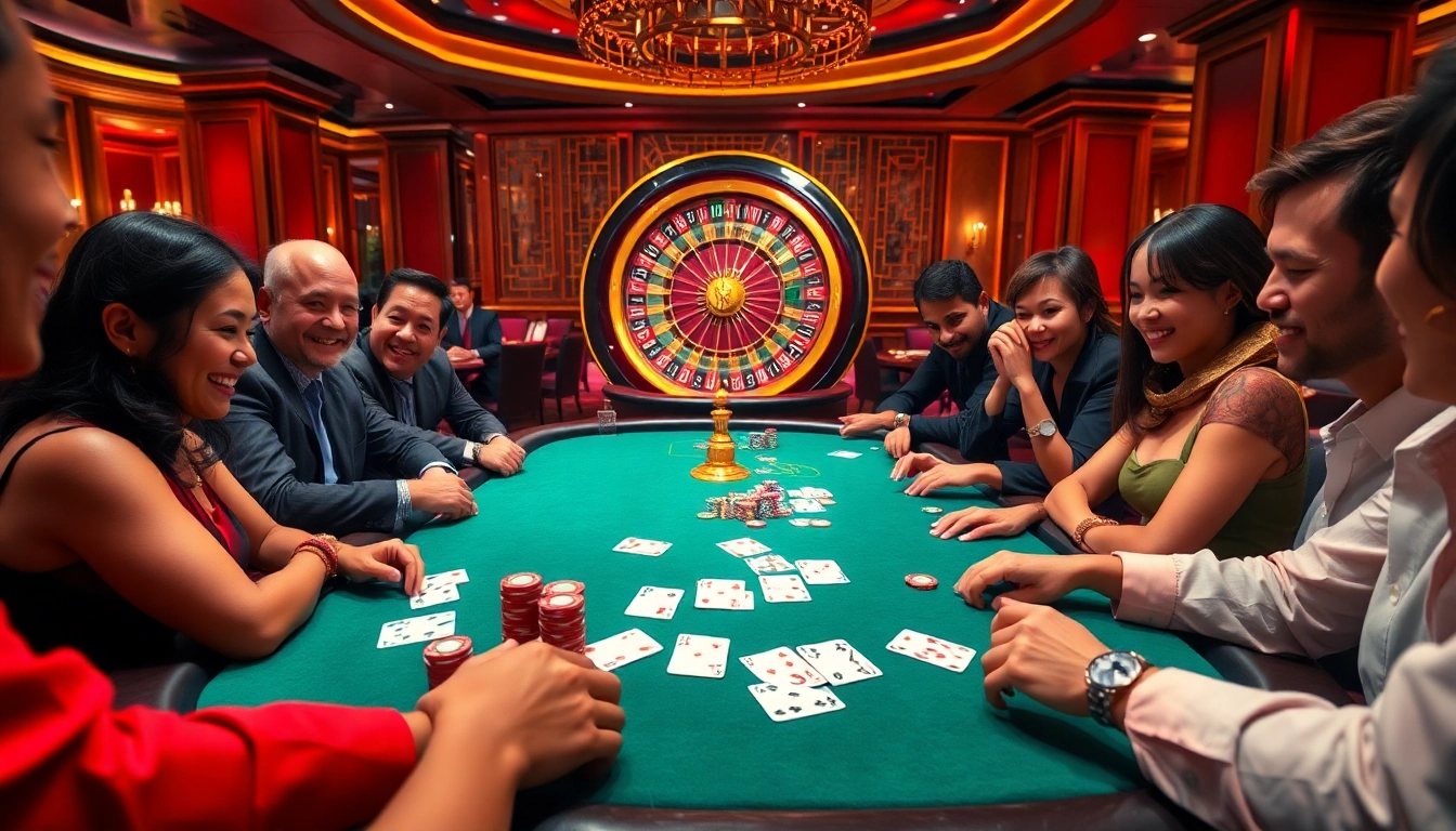 Engage in high-stakes gaming at https://nk88net.com/ with colorful poker chips and an exciting roulette wheel.