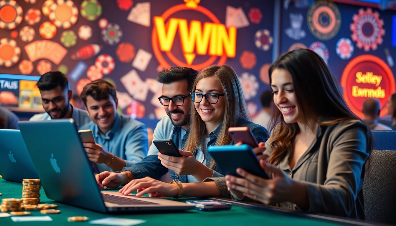 Engaging online betting scene at vvvwin88.live with diverse players enjoying casino games.